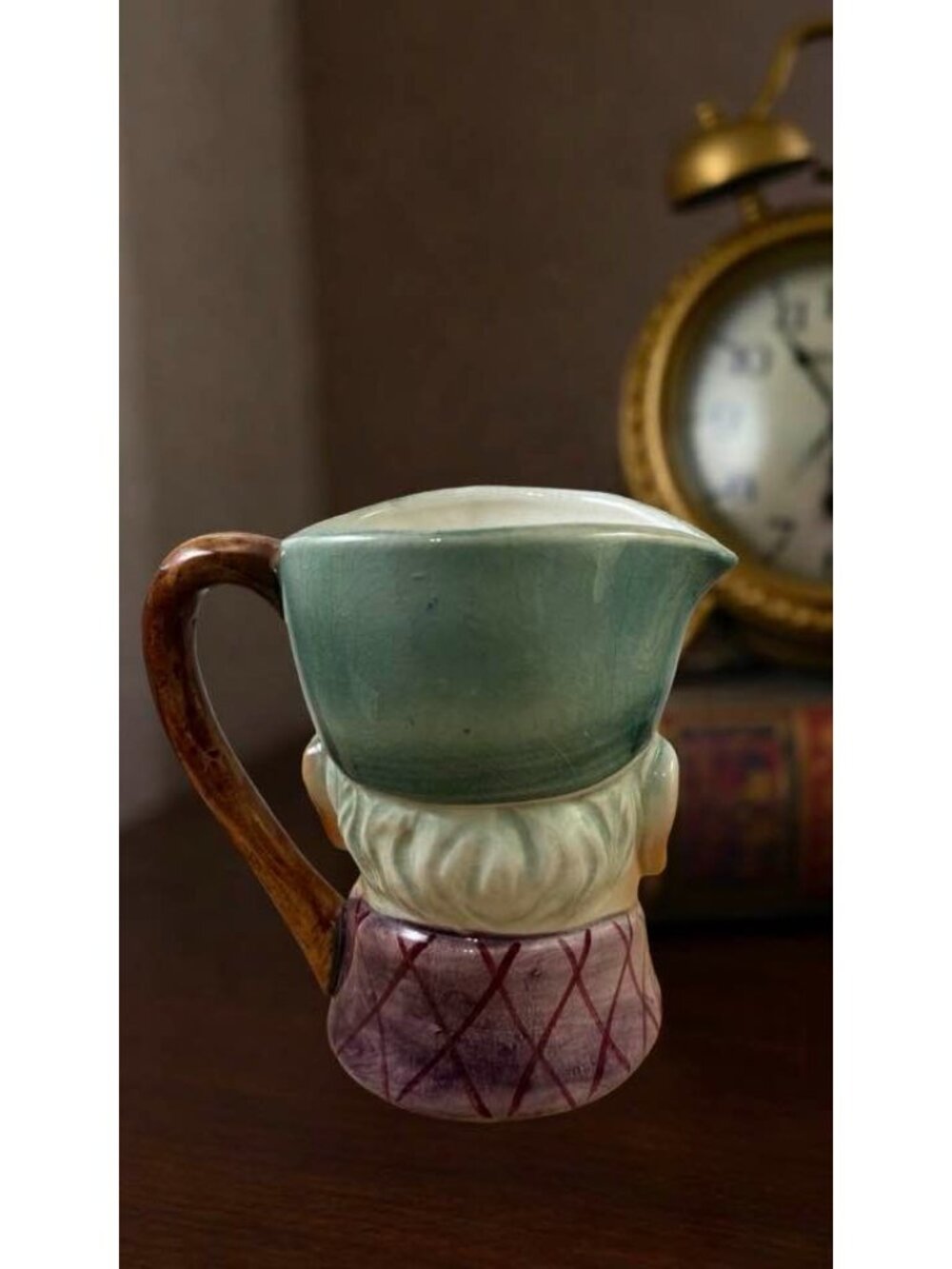 Vintage Japanese Character Jug Pitcher, Smiling Man Toby Style Creamer, Hand Pai - Picture 5 of 5